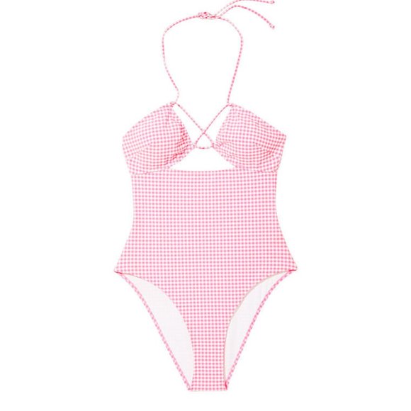 VICTORIA'S SECRET SWIM Gingham Strappy Cutout One-Piece Swimsuit - Picture 2 of 6